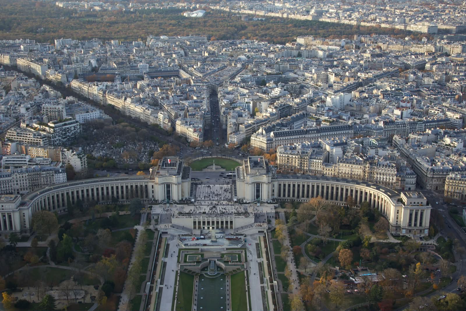 Aerial view of Paris from the Eiffel Tower